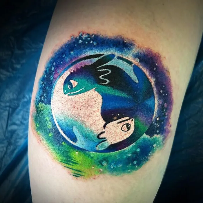How To Train Your Dragon Yin Yang Tattoo