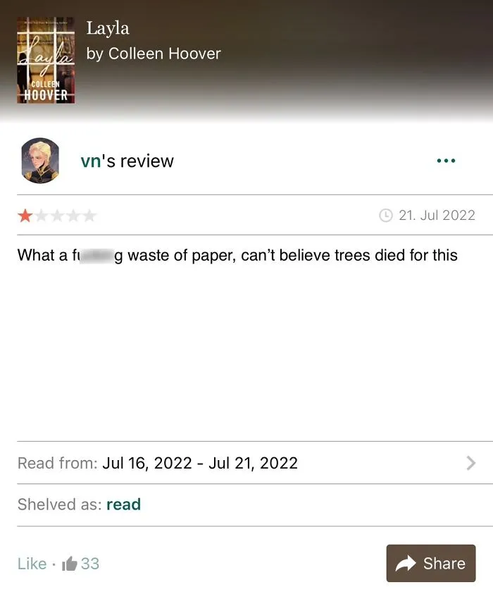 40 Times People Left Hilariously Honest 1-Star Reviews On Goodreads
