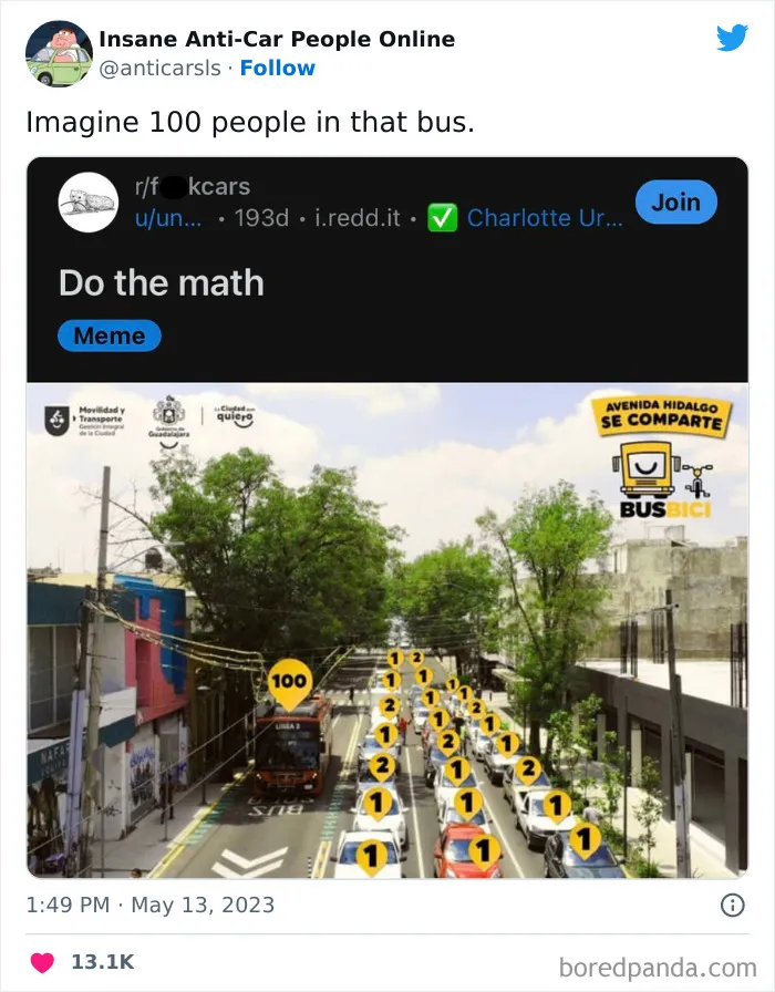 This Twitter Page Exists To Showcase The Wildest Examples Of Anti-Car People (30 Posts)