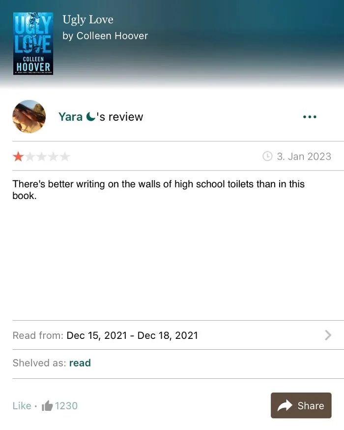 40 Times People Left Hilariously Honest 1-Star Reviews On Goodreads