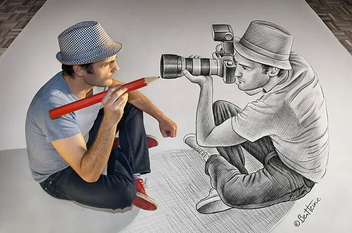 This Artist Merges His Pencil Illustrations With Photography, And The Effect Is Quite Unique (43 Pics)
