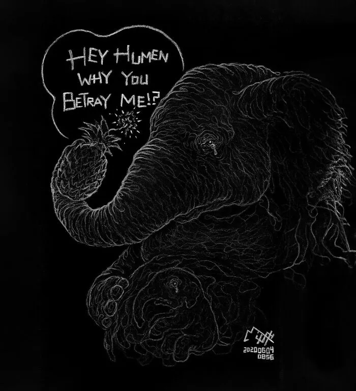 24 New Uncomfortable Illustrations This Artist Created About Animal Cruelty