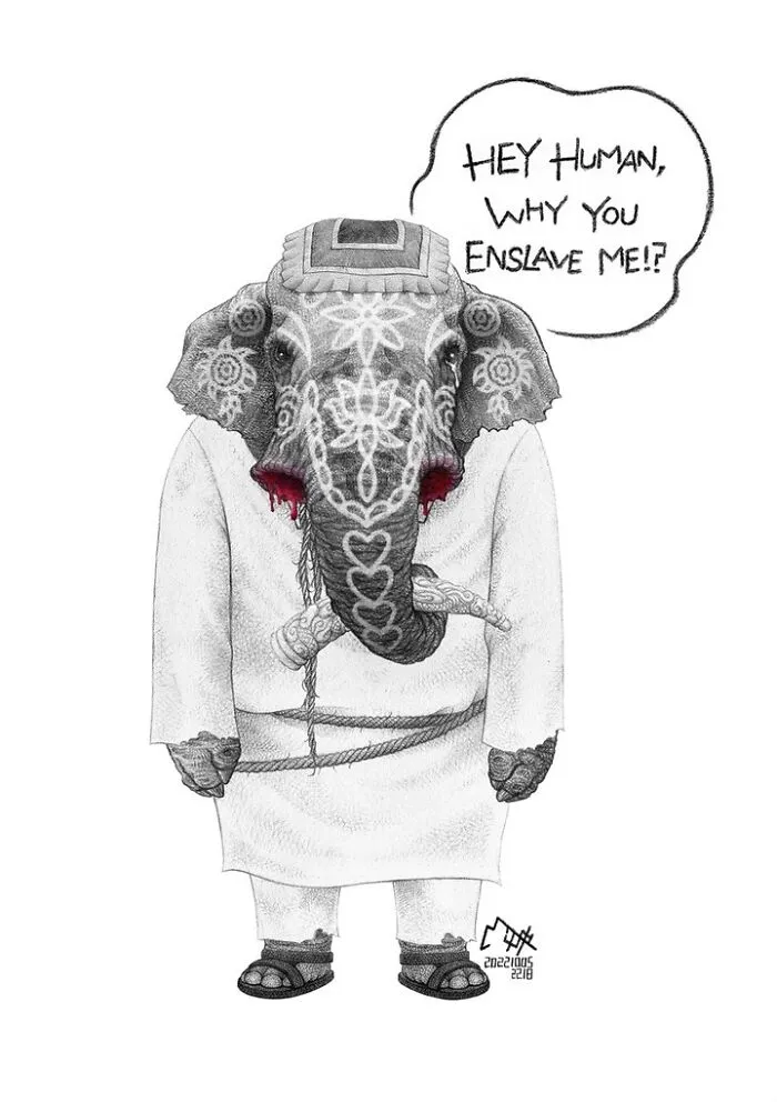 Artist Tries To Raise Awareness About Animal Abuse With These 23 New Uncomfortable Illustrations