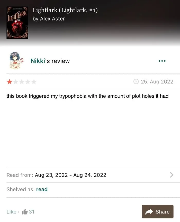 40 Times People Left Hilariously Honest 1-Star Reviews On Goodreads