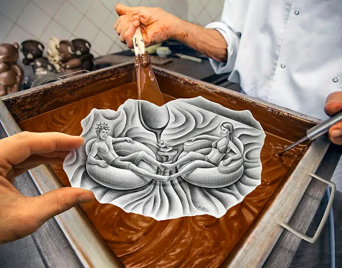 This Artist Merges His Pencil Illustrations With Photography, And The Effect Is Quite Unique (43 Pics)