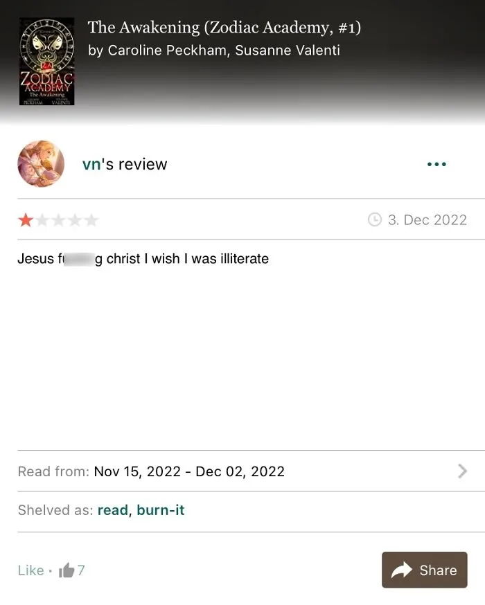 40 Times People Left Hilariously Honest 1-Star Reviews On Goodreads