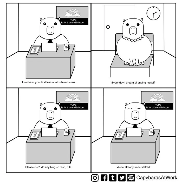 My Comic About Capybaras Showcases The Situations Many Of Us Have To Face At Work (34 Pics)
