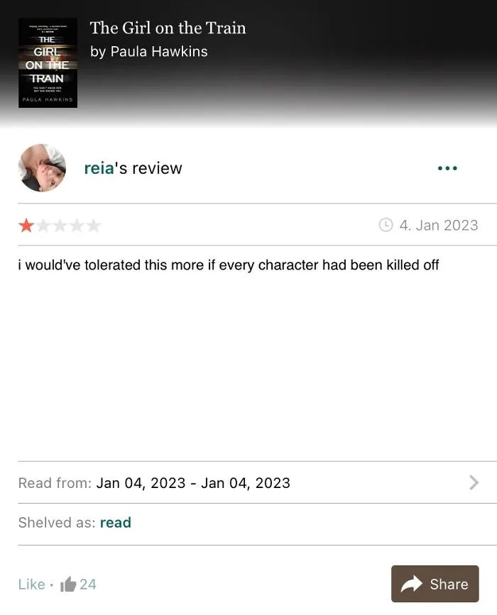 40 Times People Left Hilariously Honest 1-Star Reviews On Goodreads