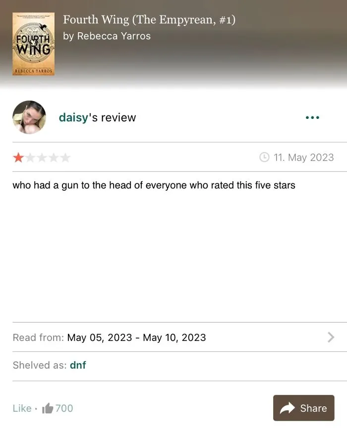 40 Times People Left Hilariously Honest 1-Star Reviews On Goodreads