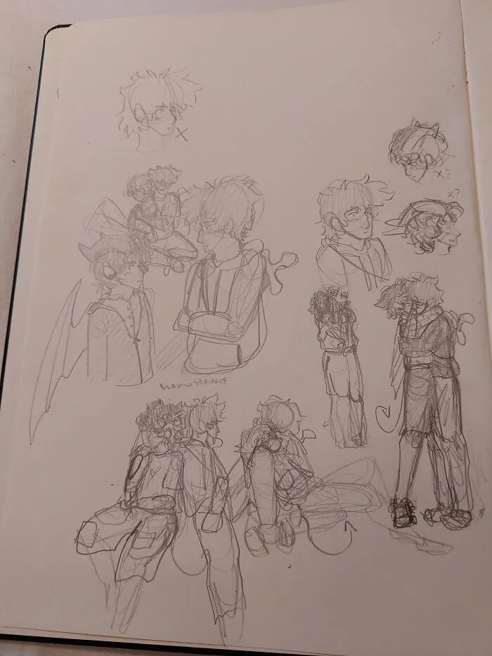 Alex And Leander, Two Characters From A Comic That I'll Hopefully Actually Work On Sometime. Leander Is The One With The Wings