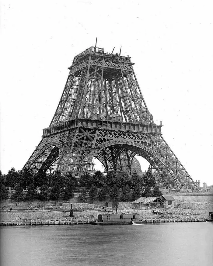 Eiffeltower Under Construction For The 1889 World Fair In Paris, France