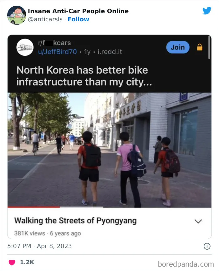 This Twitter Page Exists To Showcase The Wildest Examples Of Anti-Car People (30 Posts)