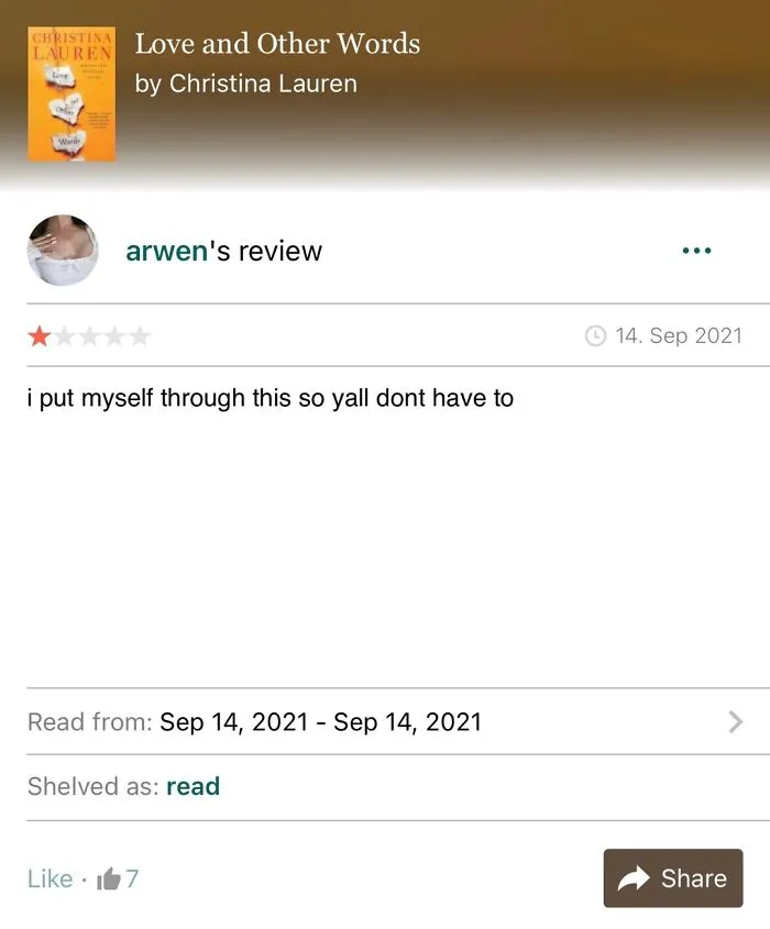40 Times People Left Hilariously Honest 1-Star Reviews On Goodreads