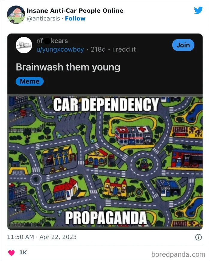 This Twitter Page Exists To Showcase The Wildest Examples Of Anti-Car People (30 Posts)