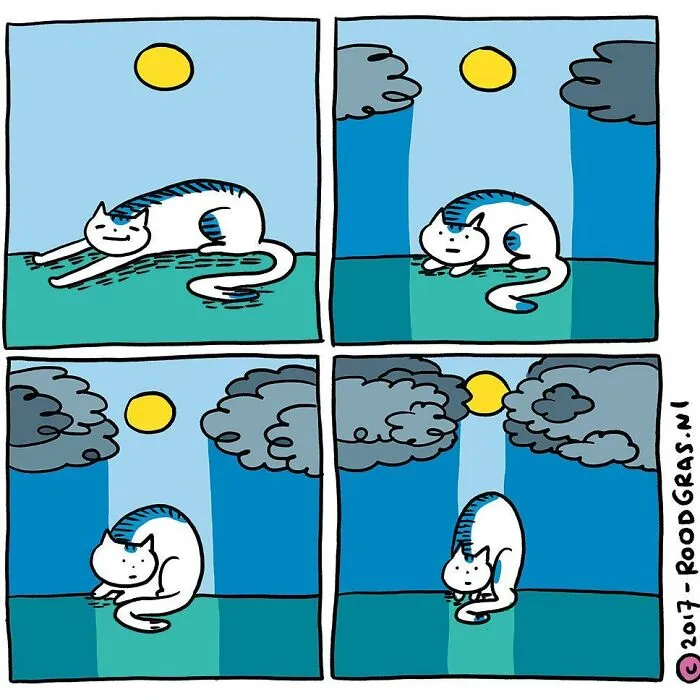 50 Feel-Good Wordless Cat Comics That Will Make Your Day By This Dutch Illustrator