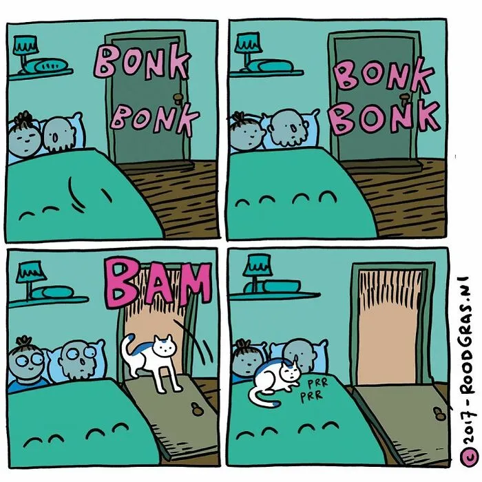 50 Feel-Good Wordless Cat Comics That Will Make Your Day By This Dutch Illustrator