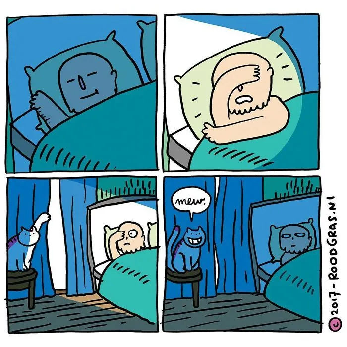 50 Feel-Good Wordless Cat Comics That Will Make Your Day By This Dutch Illustrator