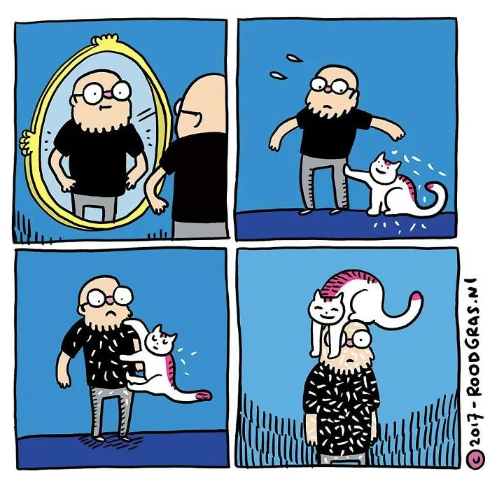 50 Feel-Good Wordless Cat Comics That Will Make Your Day By This Dutch Illustrator