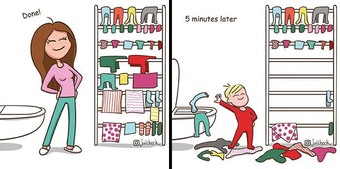 Artist Illustrated Everyday Moments Of Motherhood In 28 Relatable Comics