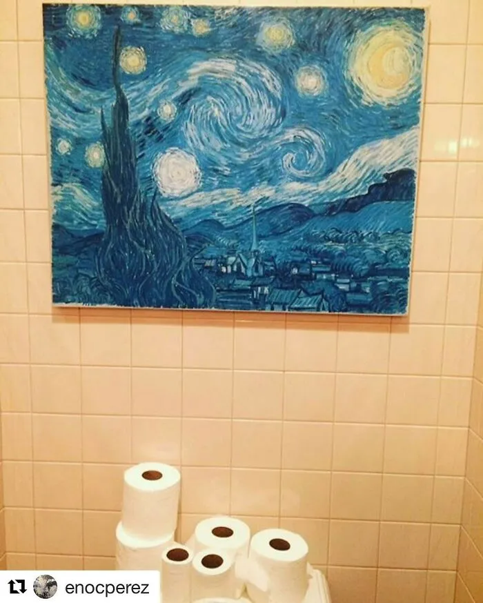 This Instagram Page Showcases The Contrast Between Great Art And Ugly Rooms (35 Posts)