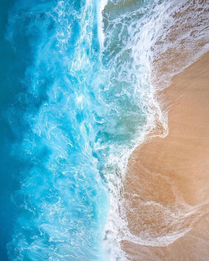 An Aerial Photograph Of The Shoreline