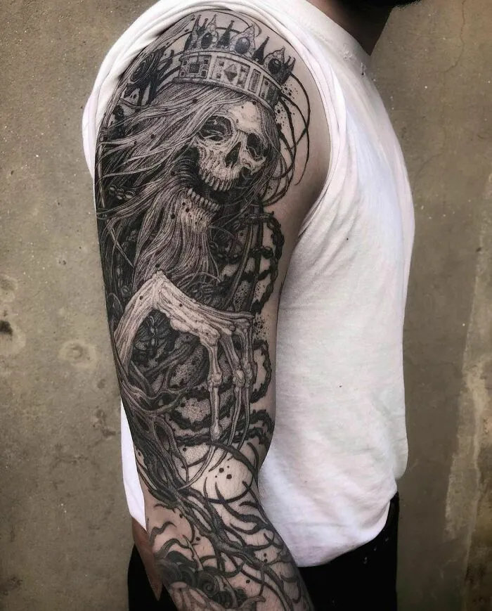 Bloodborne Arm Sleeve Tattoo