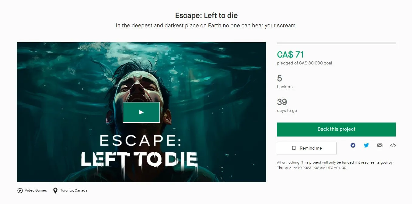Campaign For Our Upcoming Game!