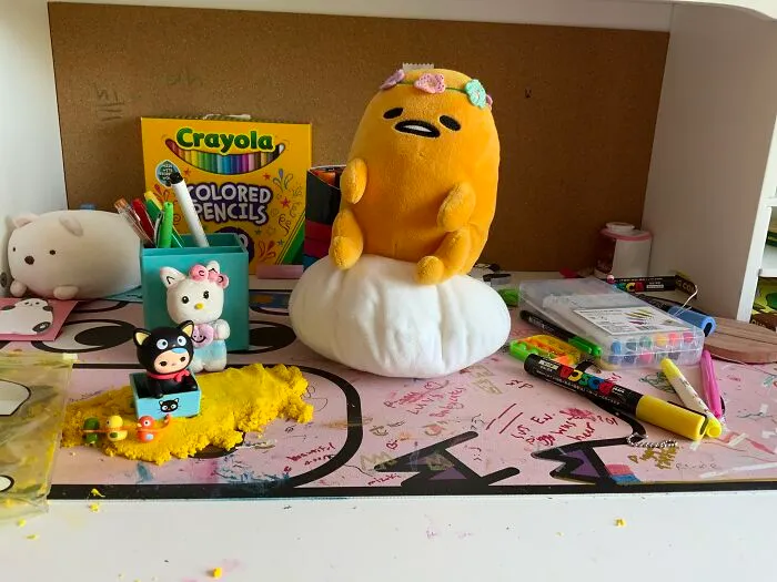 Chococat Figurine, Gudetama Sand-Slime, Lazy Gude-Fairy, And Let’s Not Forget Our  Homemade, Slightly Angry/Skeptical Hello Kitty