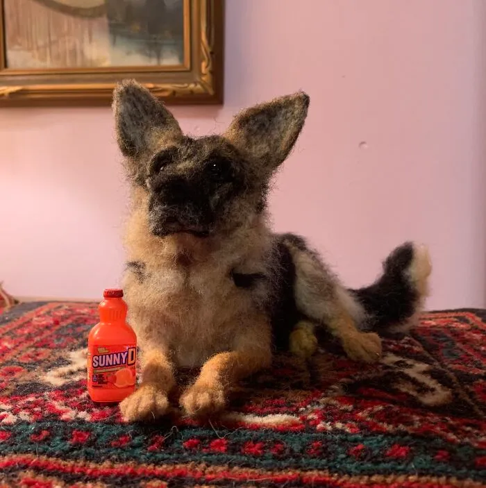 I Make Pocket-Size Wool Dogs