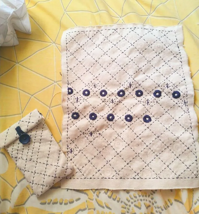 Teaching Myself Sashiko- A Japanese Embroidery