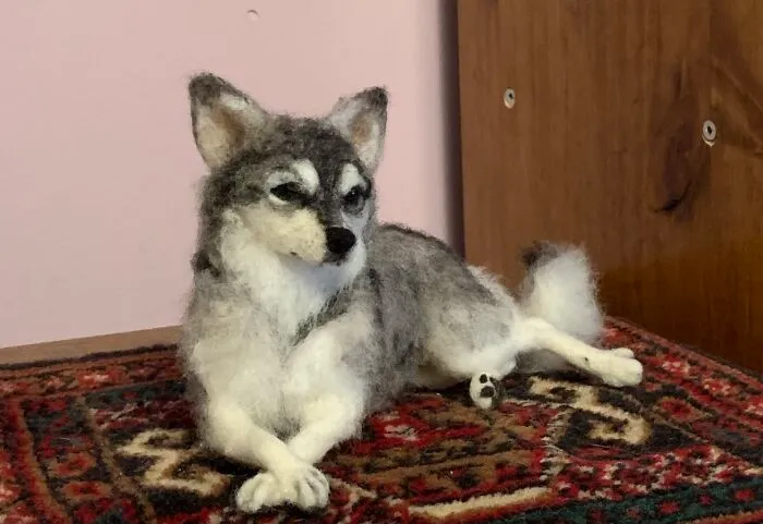 I Make Pocket-Size Wool Dogs