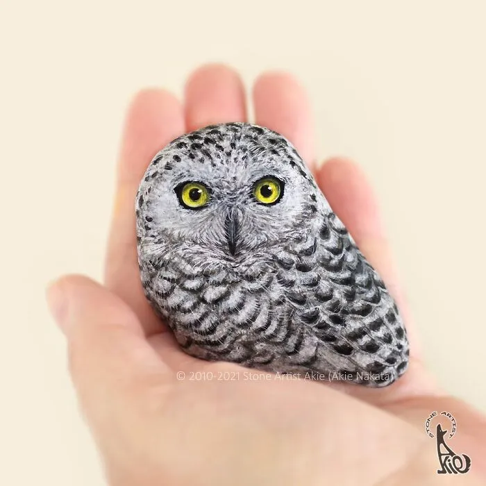 39 Animal Paintings On Natural Stones By Akie Nakata (New Pics)