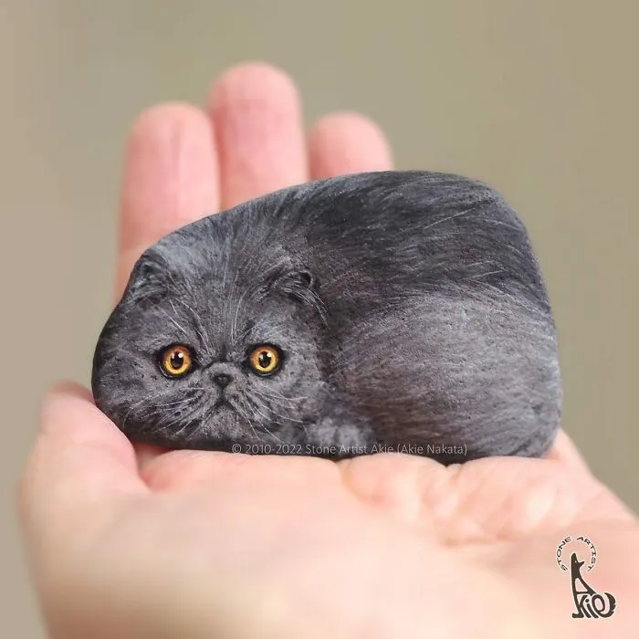 39 Animal Paintings On Natural Stones By Akie Nakata (New Pics)