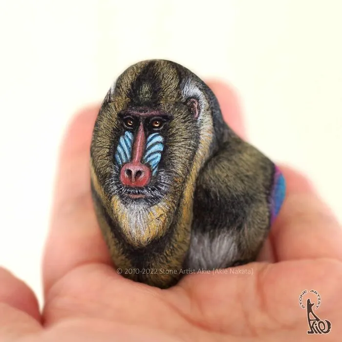 39 Animal Paintings On Natural Stones By Akie Nakata (New Pics)