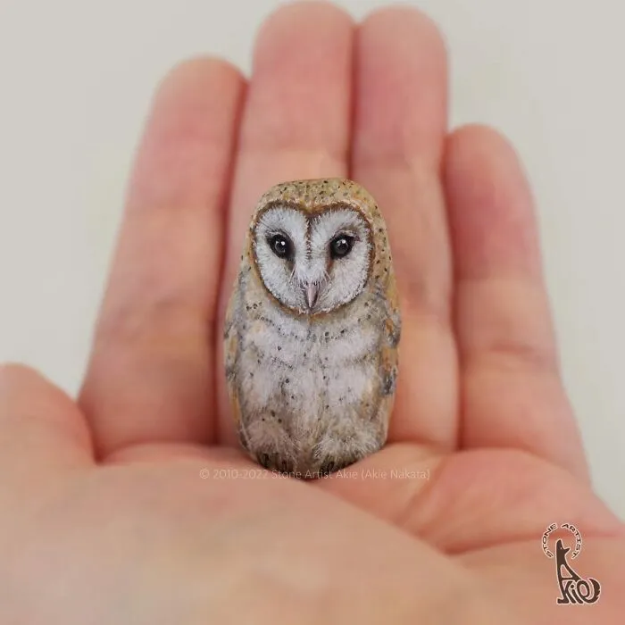 39 Animal Paintings On Natural Stones By Akie Nakata (New Pics)