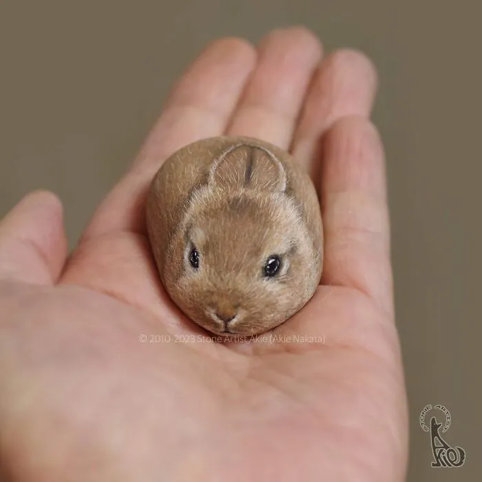 39 Animal Paintings On Natural Stones By Akie Nakata (New Pics)