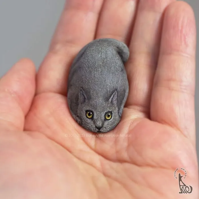 39 Animal Paintings On Natural Stones By Akie Nakata (New Pics)