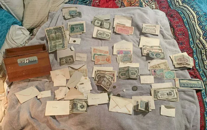 I Run Down An Old Dirt Road. Trash Is Dumped There. One Day I Stopped And Found A Box Of Money