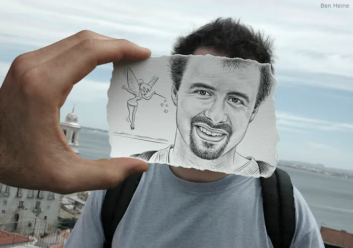 This Artist Merges His Pencil Illustrations With Photography, And The Effect Is Quite Unique (43 Pics)