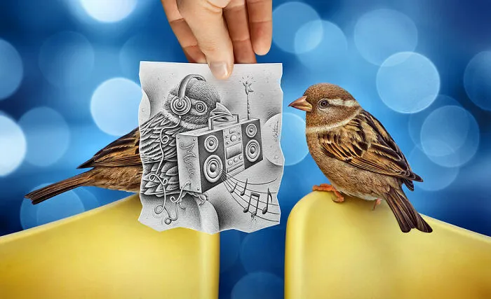 This Artist Merges His Pencil Illustrations With Photography, And The Effect Is Quite Unique (43 Pics)
