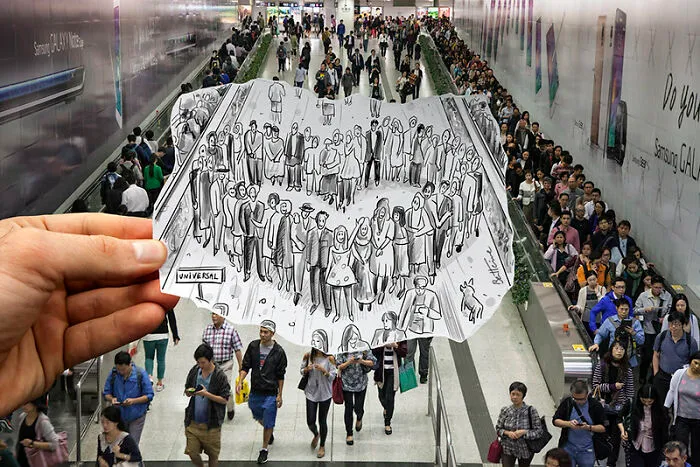 This Artist Merges His Pencil Illustrations With Photography, And The Effect Is Quite Unique (43 Pics)
