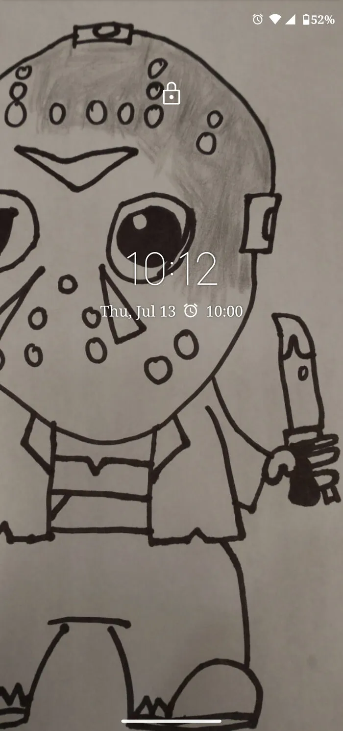 Jason Voorhees My Son Drew With Sharpie