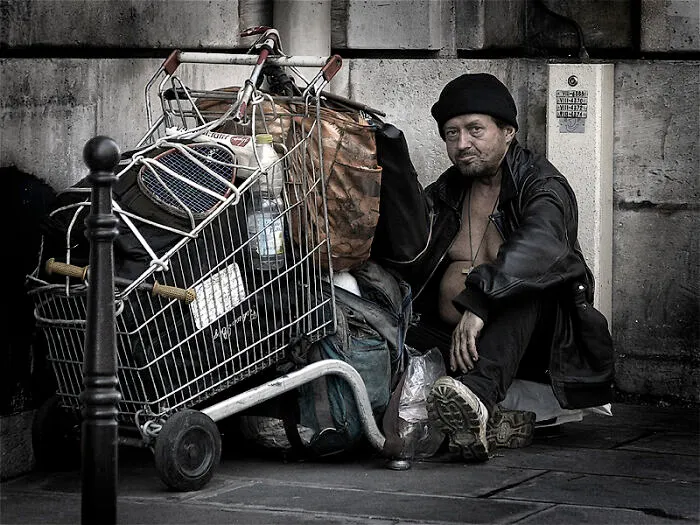 Homeless Person In Paris By Eric Pouhier
