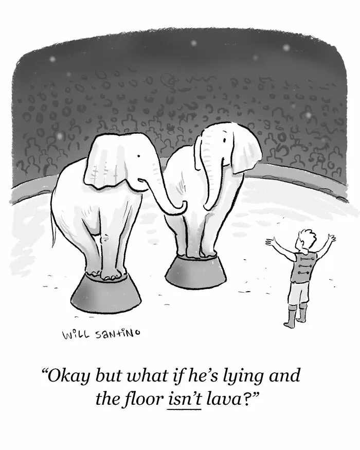 50 Minimalistic Comics Filled With Absurd Situations And Silly Humor By Will Santino (New Pics)