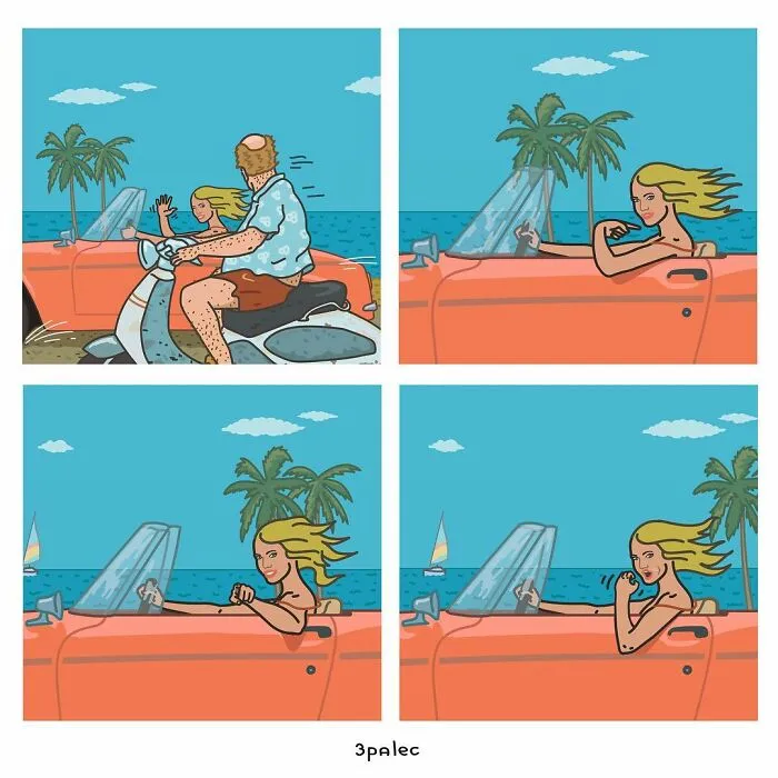 23 Funny Comics With Unexpected Twists And A Dash Of Dark Humor Made By This Artist