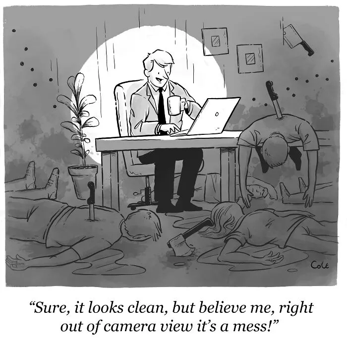 40 Hilarious Cartoons I Created Convey The Message With Little To No Words