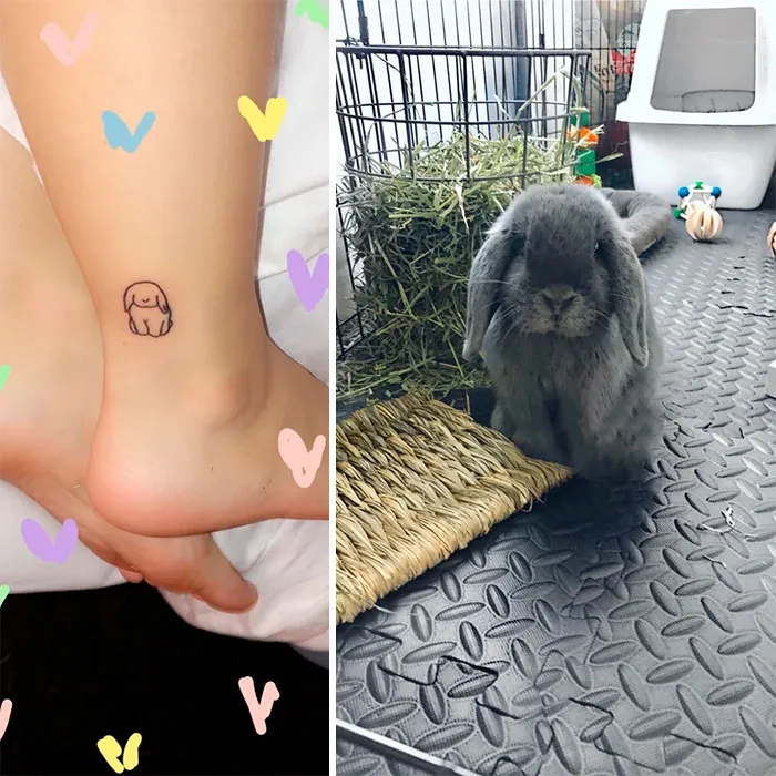 Rabbit Ankle Tattoo
