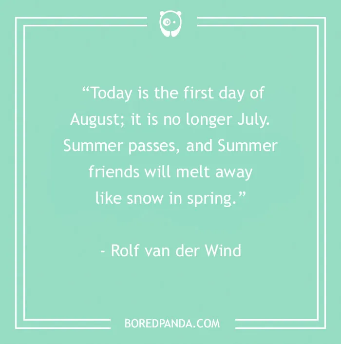 46 August Quotes To Welcome The Sunday of Summer