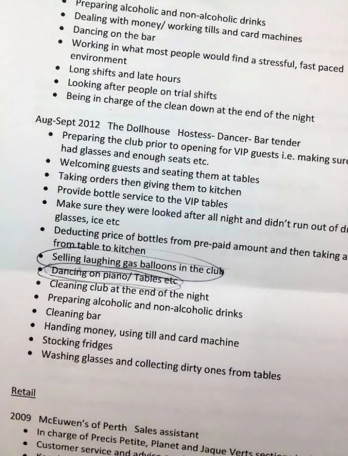 Probably Best Not To Include That On Your Resume