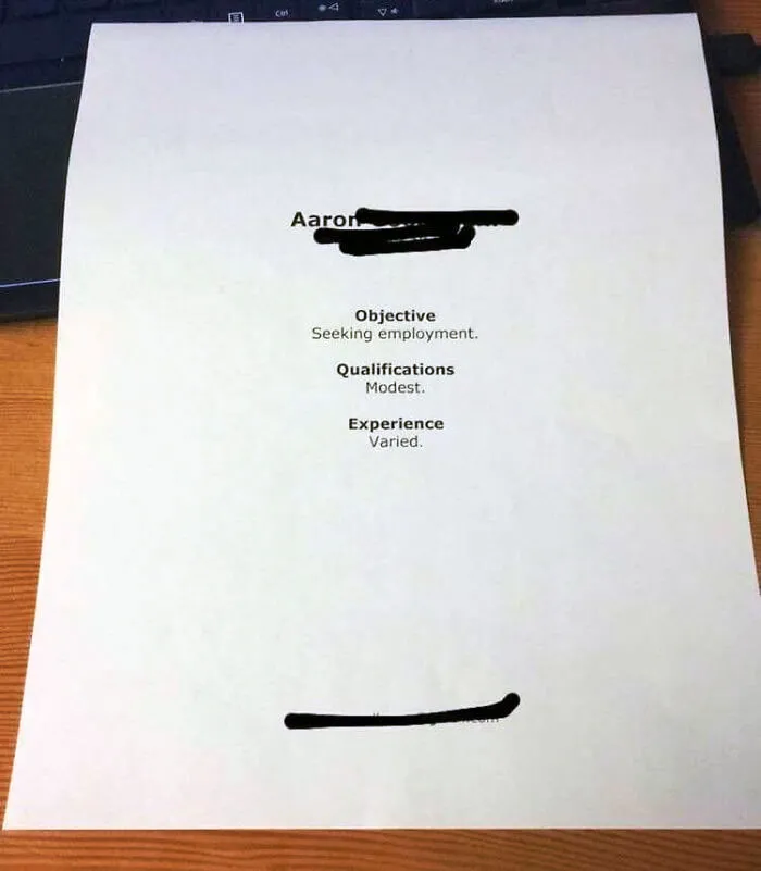 Maybe The Worst Resume I Have Received